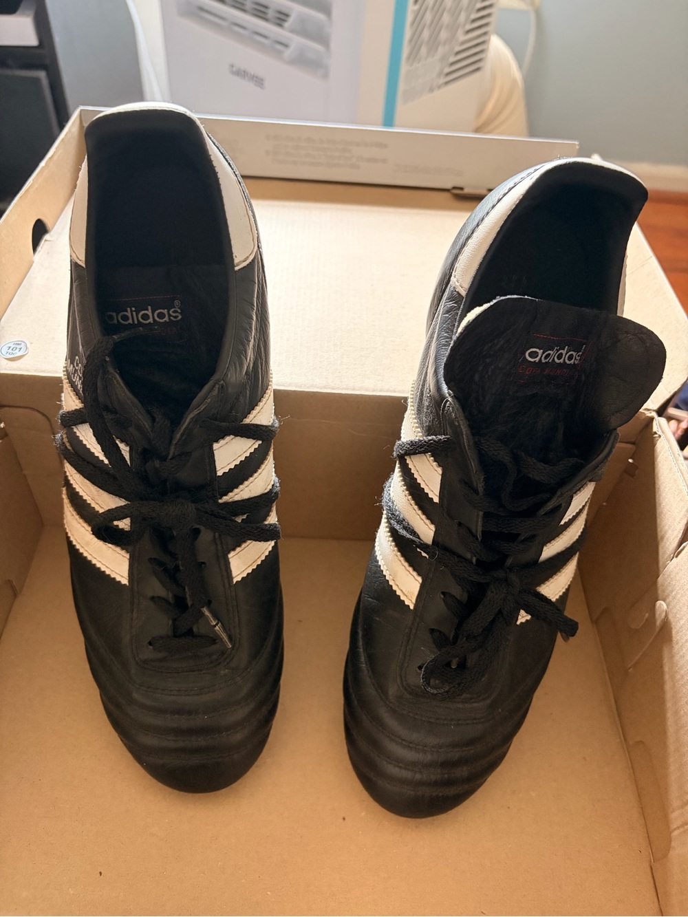 adidas Men’s Black & White Soccer Sneakers